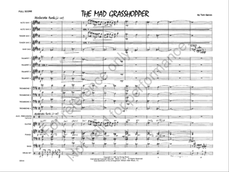 The Mad Grasshopper The Mad Grasshopper Jazz Ensemble scores gallery preview page 3