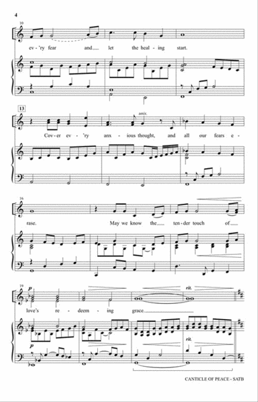 Canticle of Peace 4-Part scores gallery preview page 3