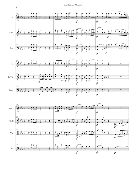Beethoven Allegretto (Gratulations-Menuett) for Orchestra, WoO 3