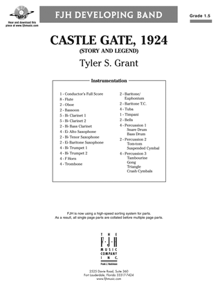 Castle Gate, 1924: Score