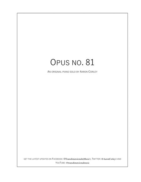 Aaron Corley: Opus no. 81 image number null