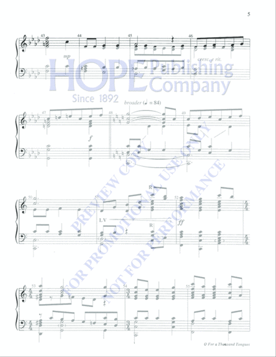 O for a Thousand Tongues 5-Octaves scores gallery preview page 5