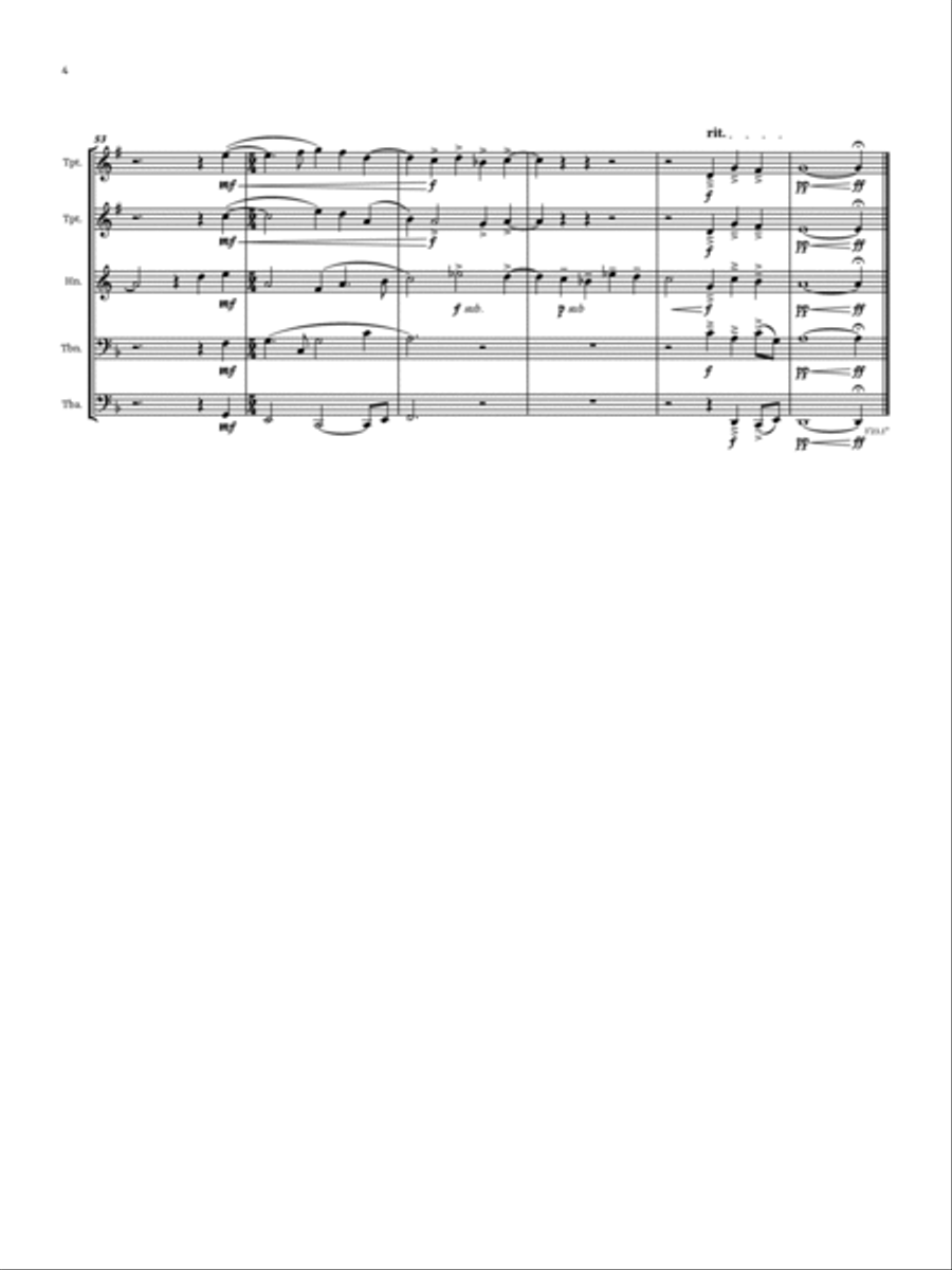A Patriot's Elegy Brass Ensemble scores gallery preview page 6
