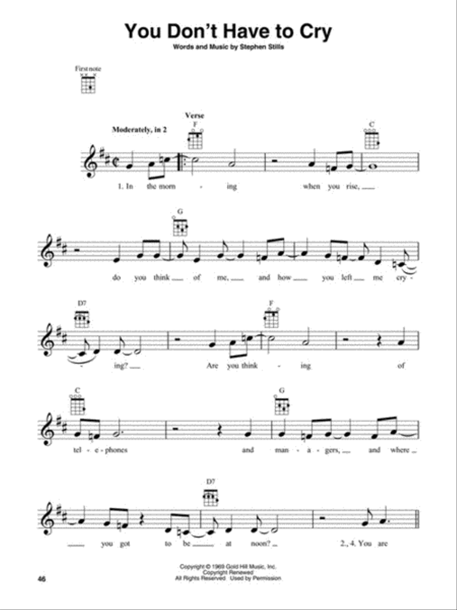 Crosby, Stills & Nash for Ukulele Ukulele scores gallery preview page 4