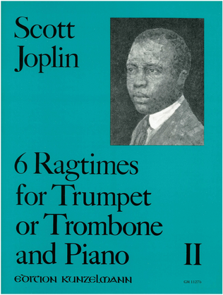 Book cover for 6 ragtimes for trumpet and piano, Volume 2