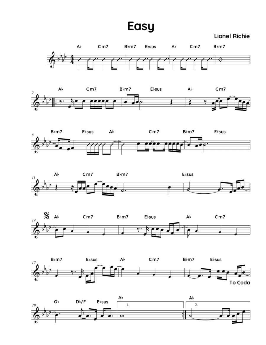 Easy Piano scores gallery preview page 1