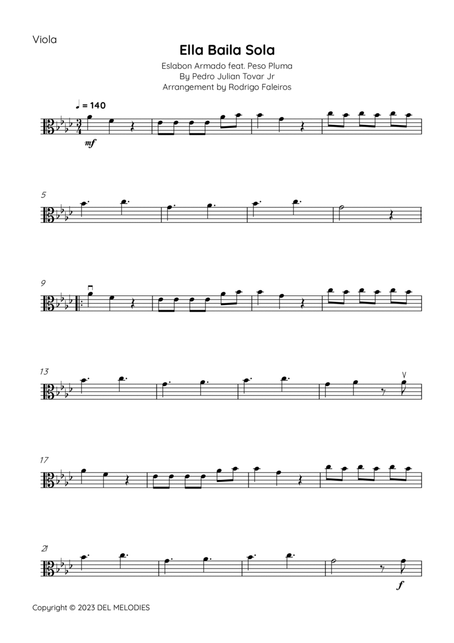 Ella Baila Sola Viola Solo scores gallery preview page 1