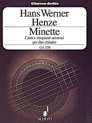 Book cover for Minette for Two Guitars