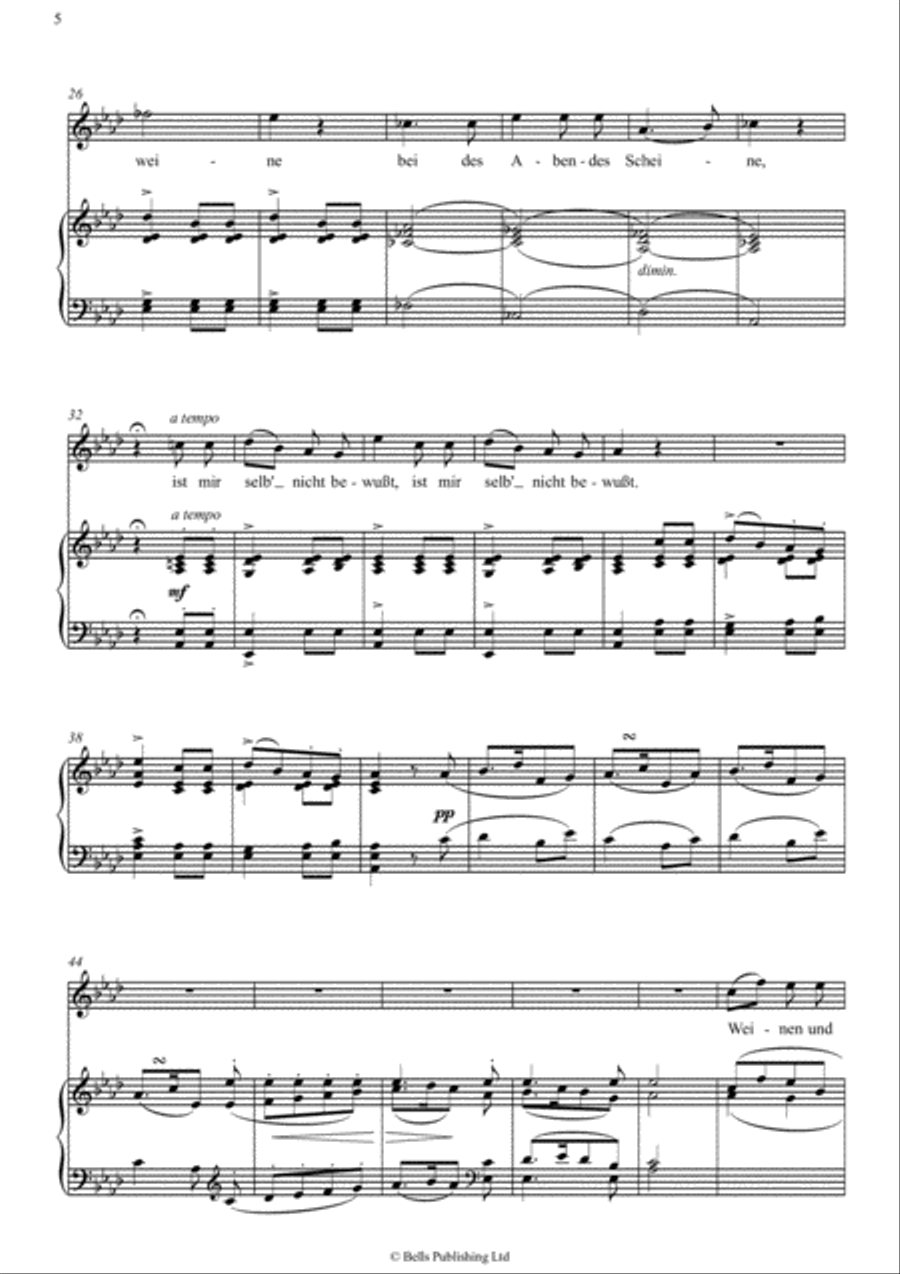 Lachen und Weinen, Op. 59 No. 4 (D. 777) (Original key. A-flat Major) Voice Solo scores gallery preview page 2