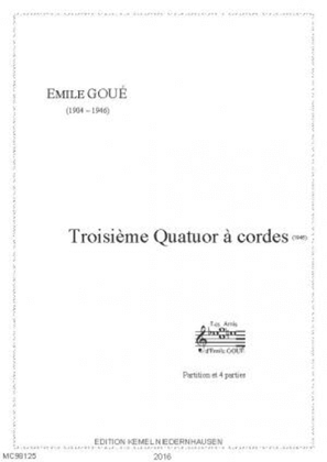 Book cover for Troisieme quatuor a cordes, 1945