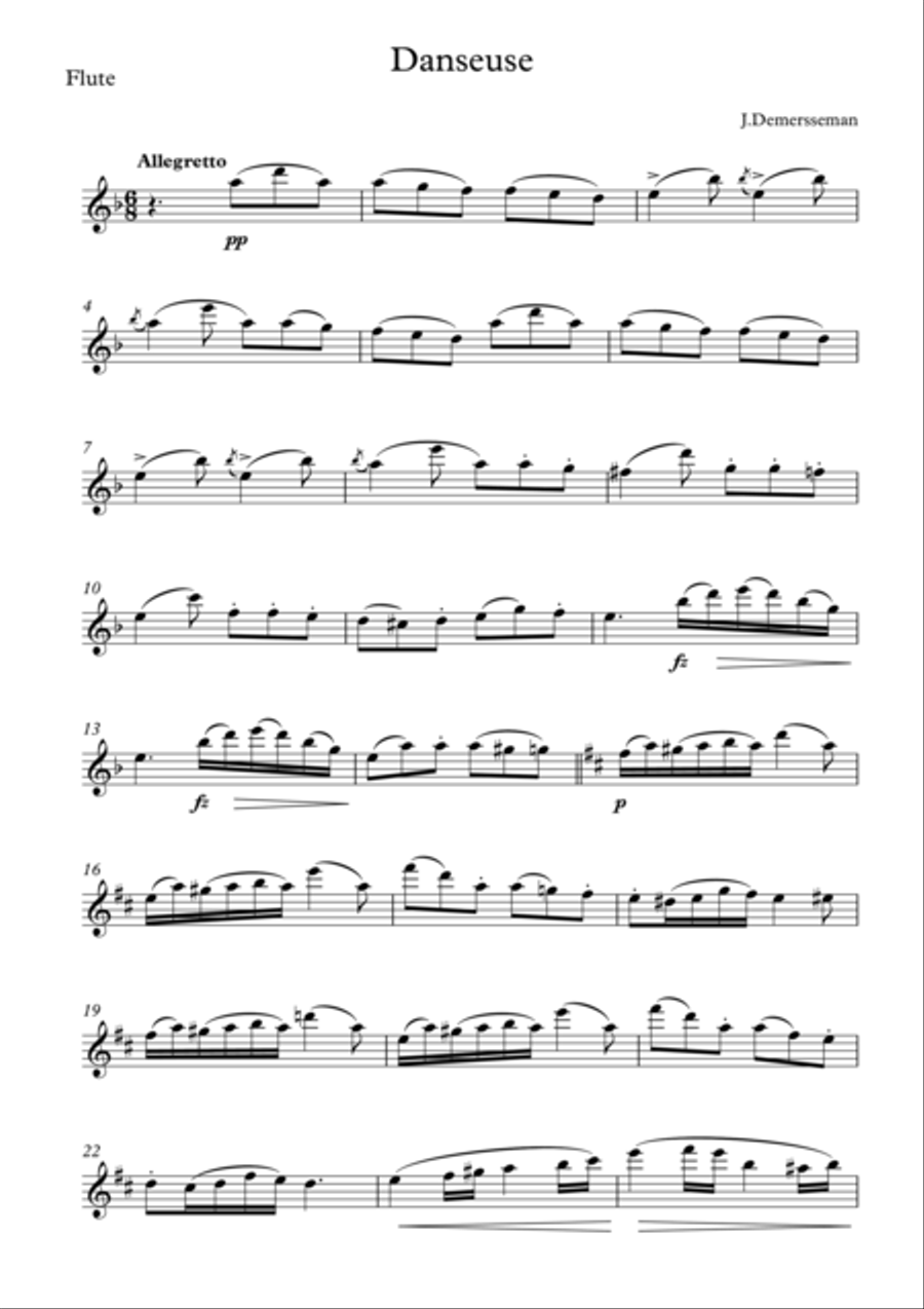 Danseuse (flute) Flute Solo scores gallery preview page 1