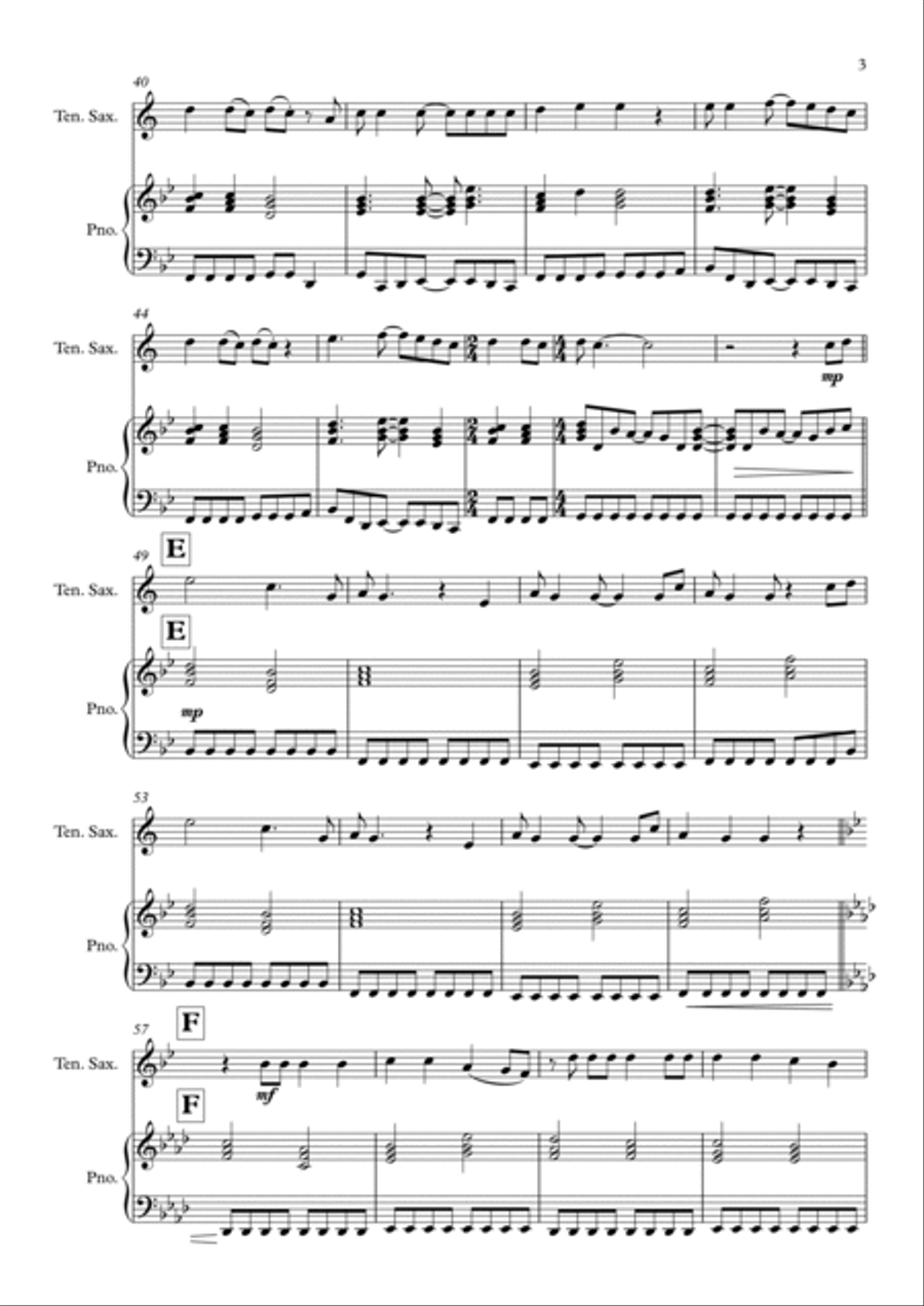 Heaven Is A Place On Earth Tenor Saxophone scores gallery preview page 3