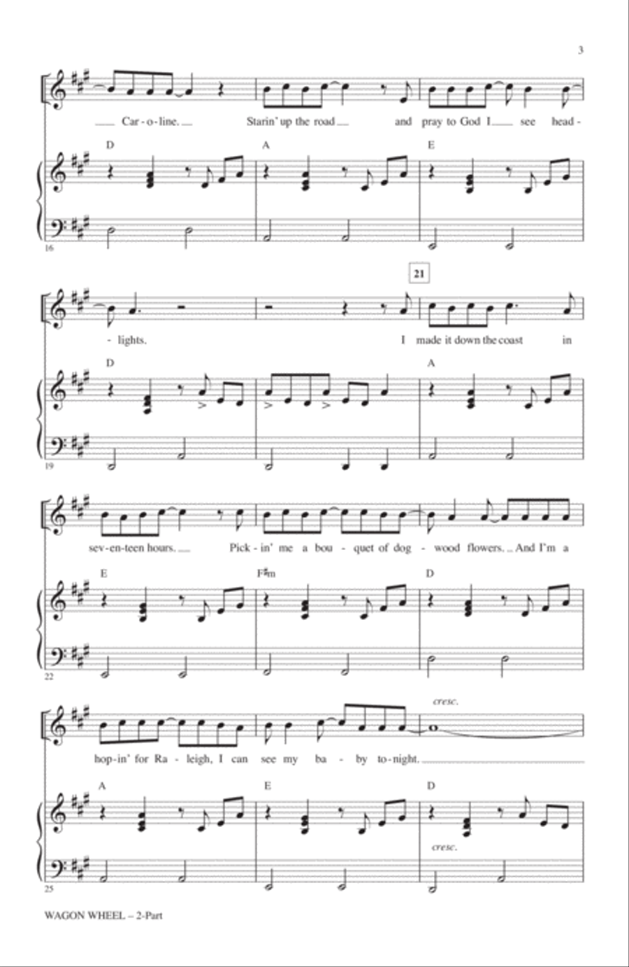 Wagon Wheel Wagon Wheel 2-Part scores gallery preview page 2