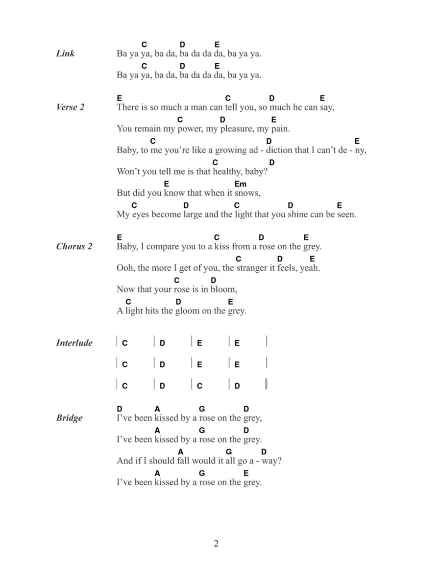 Kiss From A Rose Acoustic Guitar scores gallery preview page 2