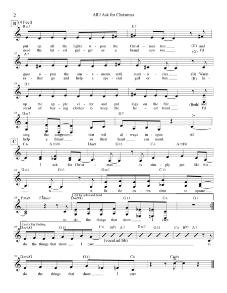 All I Ask for Christmas - Song Book (Lead Sheets) image number null