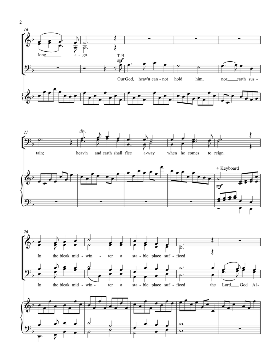 In the Bleak Midwinter In the Bleak Midwinter 4-Part scores gallery preview page 2
