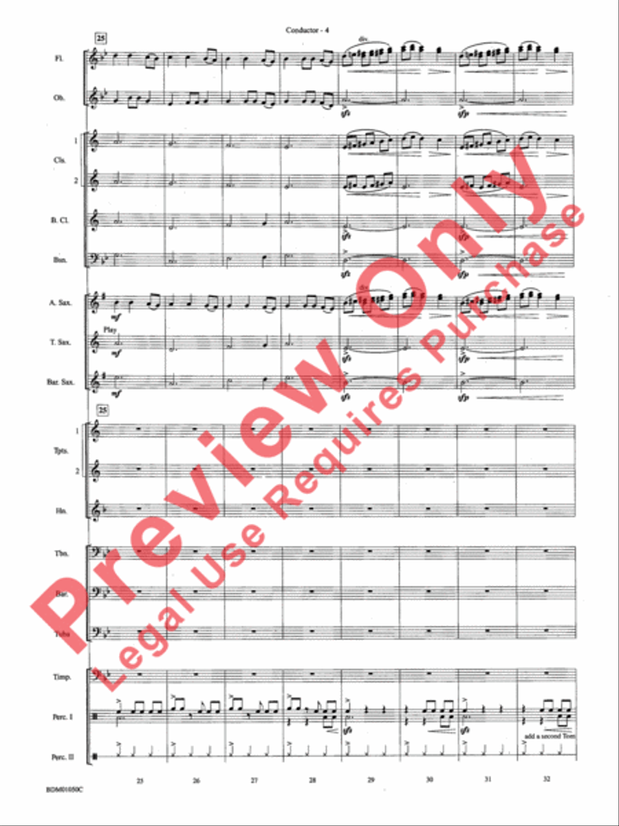 African Bell Carol (for Percussion and Winds) Concert Band scores gallery preview page 7