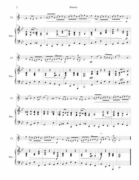 Bourree for Clarinet & Piano image number null