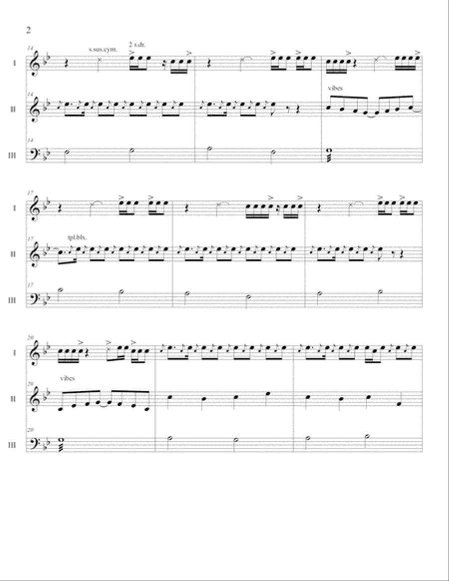 Asian Symmetries Percussion Ensemble scores gallery preview page 3