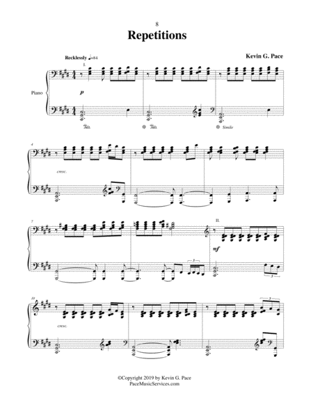 Repetitions - advanced piano solo image number null