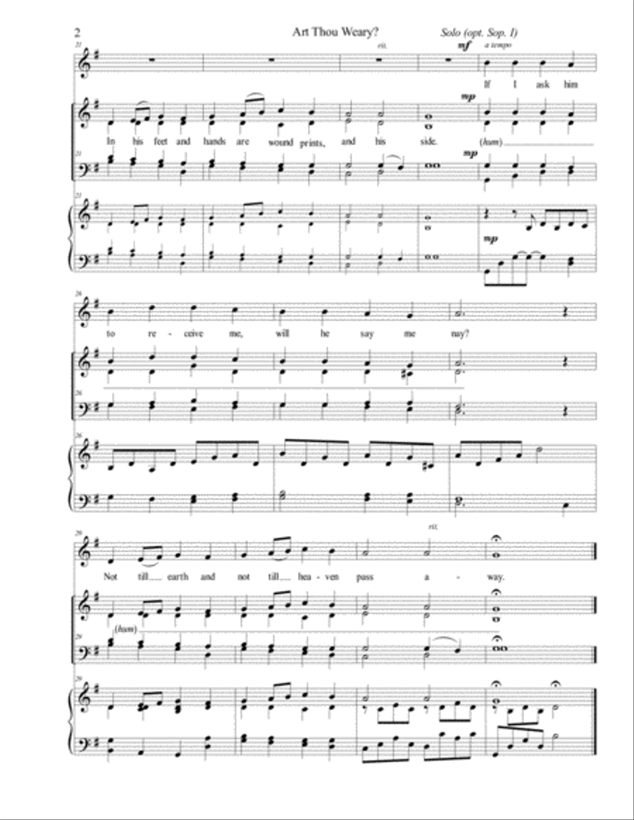 Art Thou Weary? 4-Part scores gallery preview page 2
