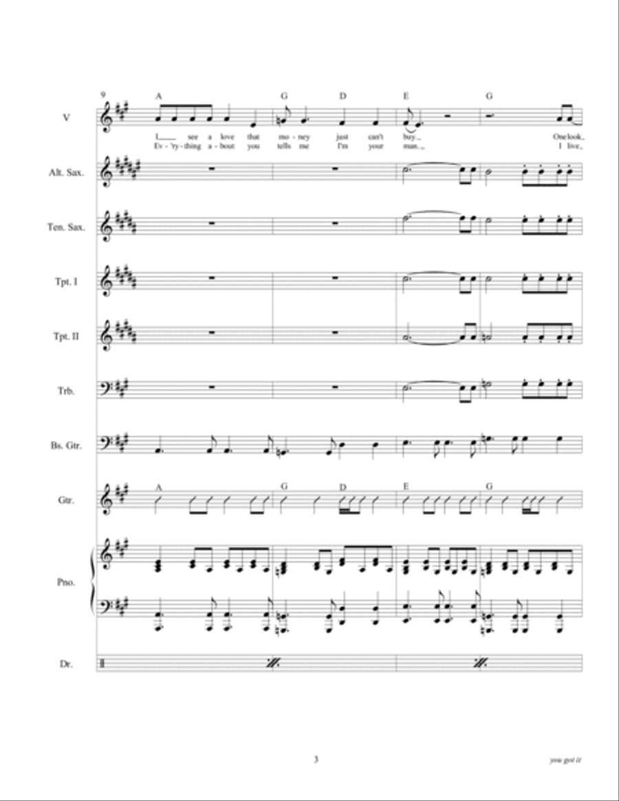 You Got It Tenor Saxophone scores gallery preview page 5