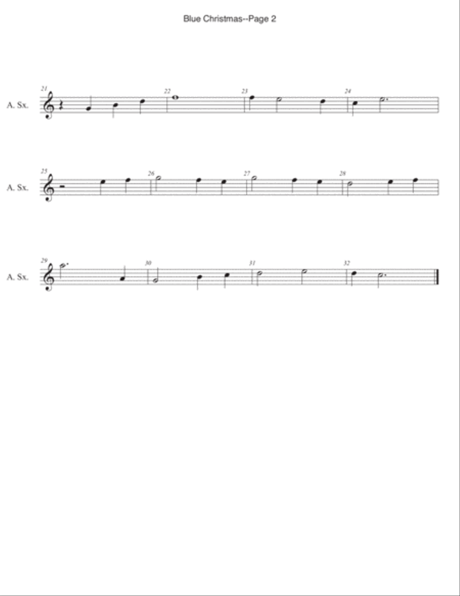 Blue Christmas Woodwind Quartet scores gallery preview page 3