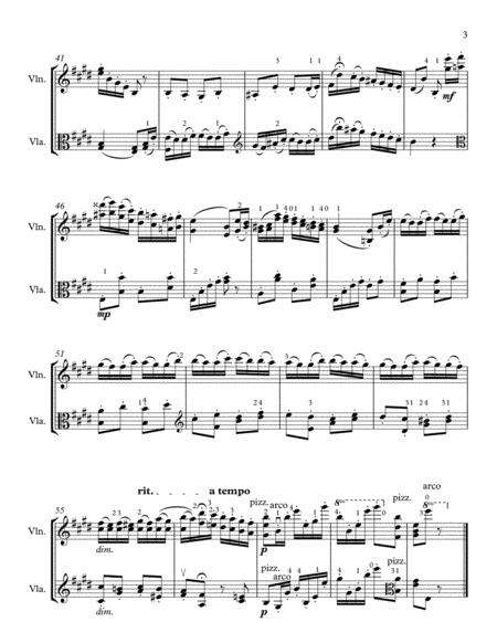 Wieniawski 8 Caprices, op.18: #5 in E for violin and viola image number null