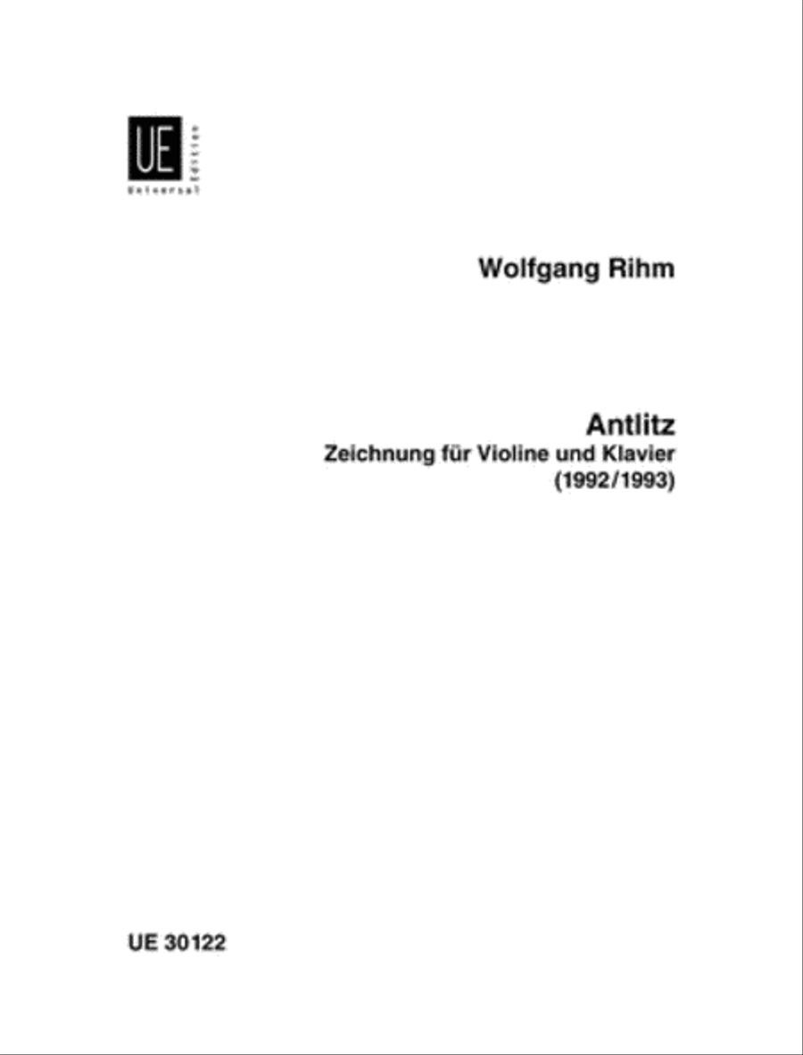 Antlitz, Violin And Piano