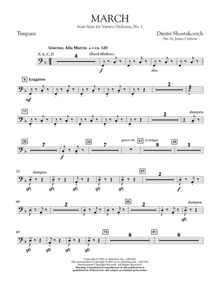 March from Suite for Variety Orchestra, No. 1 - Timpani