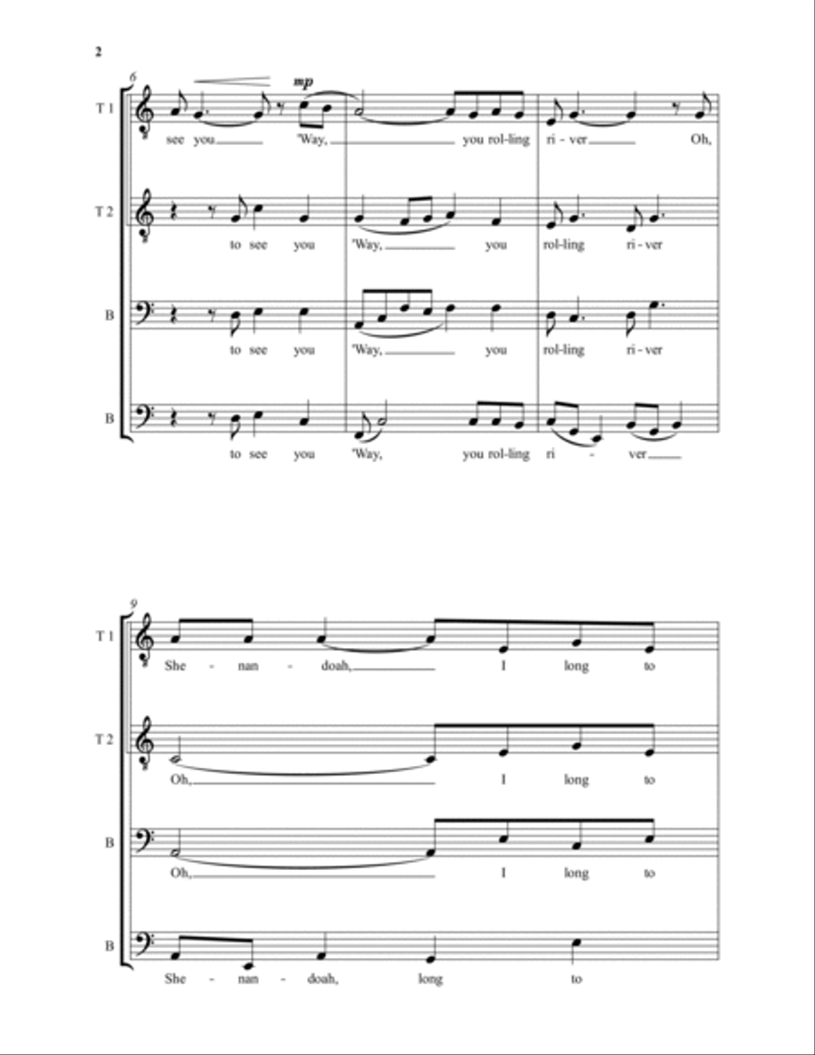 Shenandoah Shenandoah TTBB scores gallery preview page 2
