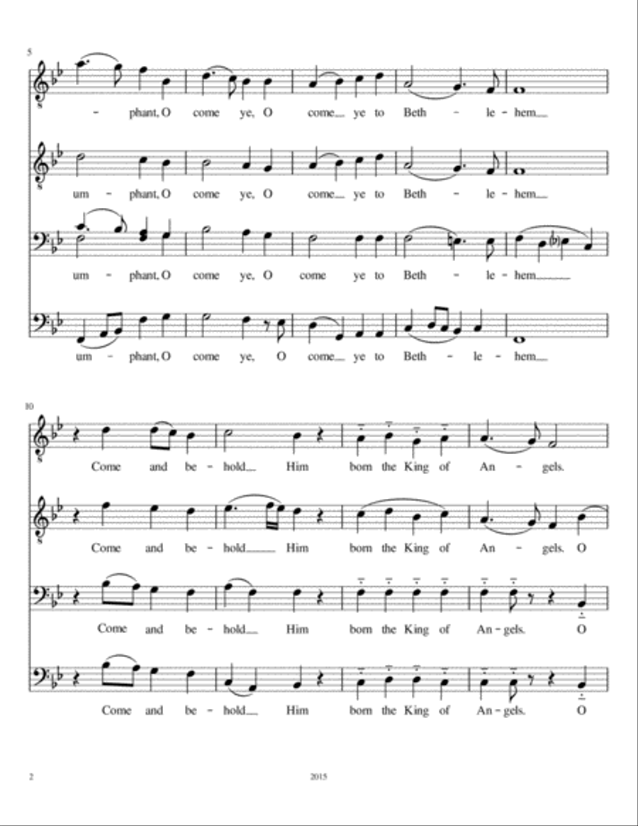 O Come, All Ye Faithful TTBB scores gallery preview page 2