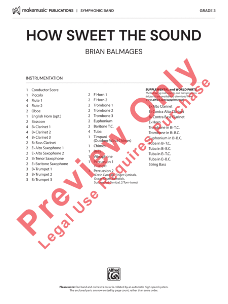 How Sweet the Sound How Sweet the Sound Concert Band scores gallery preview page 2