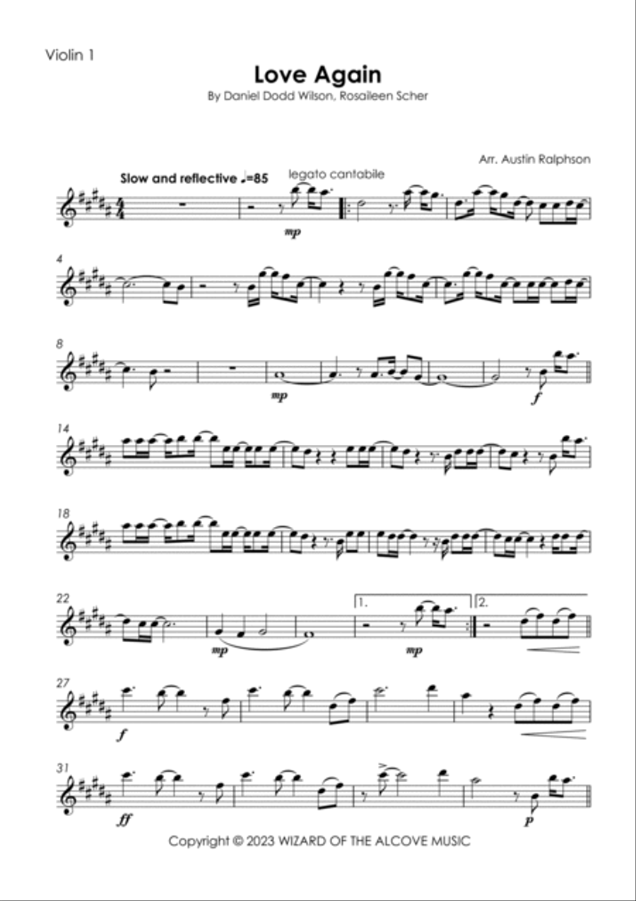 Love Again String Quartet scores gallery preview page 3