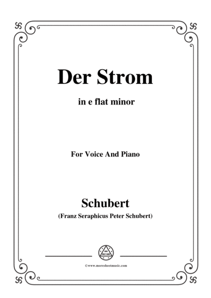 Schubert-Der Strom,in e flat minor,for Voice&Piano image number null