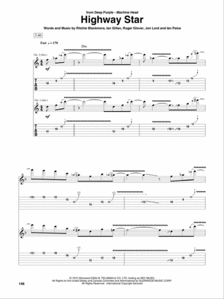 Guitar World's 100 Greatest Guitar Solos of All Time Guitar Tablature scores gallery preview page 6