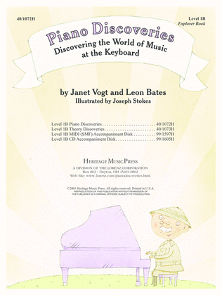 Book cover for Piano Discoveries Piano Bk 1B Digital Download