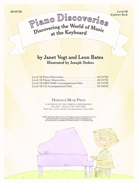 Piano Discoveries Piano Bk 1B Digital Download by Janet Vogt Zeitler Piano Method - Digital Sheet Music
