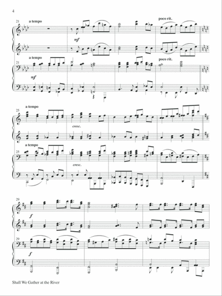 Shall We Gather: Settings for 4-Hand Piano Piano Accompaniment scores gallery preview page 4
