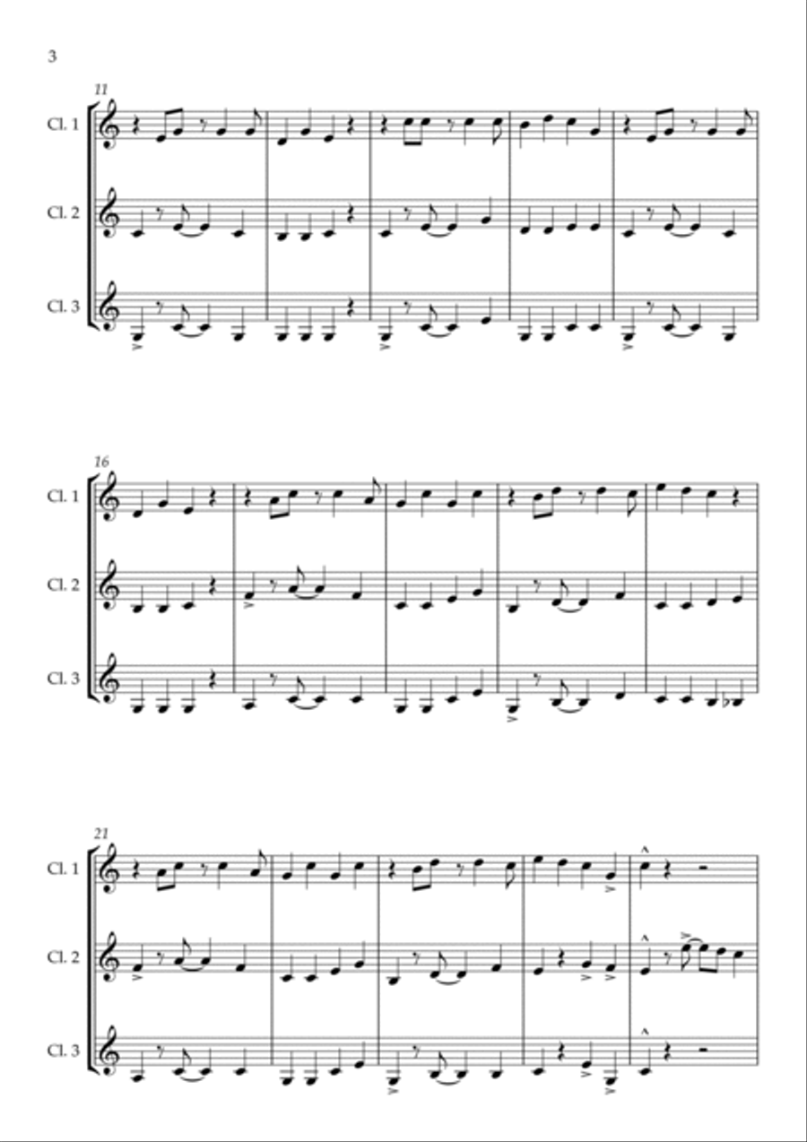 Under The Sea Clarinet Trio scores gallery preview page 4