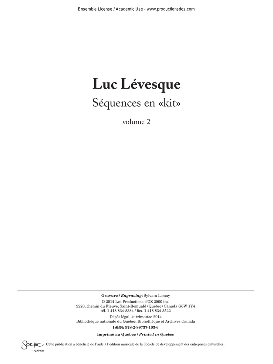 Séquences en «Kit», vol. 2 - matériel reproductible