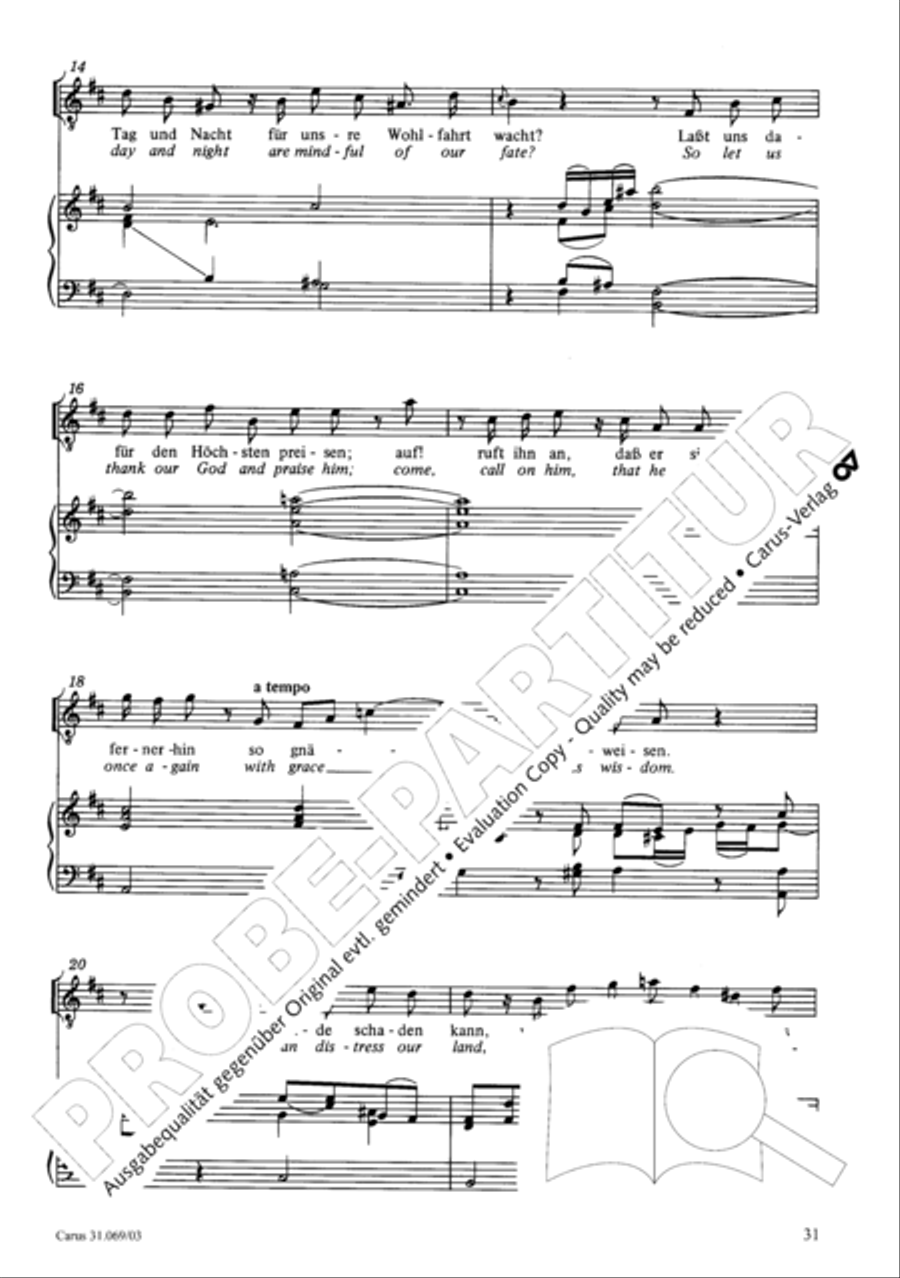 Praise the Lord, O my spirit (Lobe den Herrn, o meine Seele) 4-Part scores gallery preview page 31