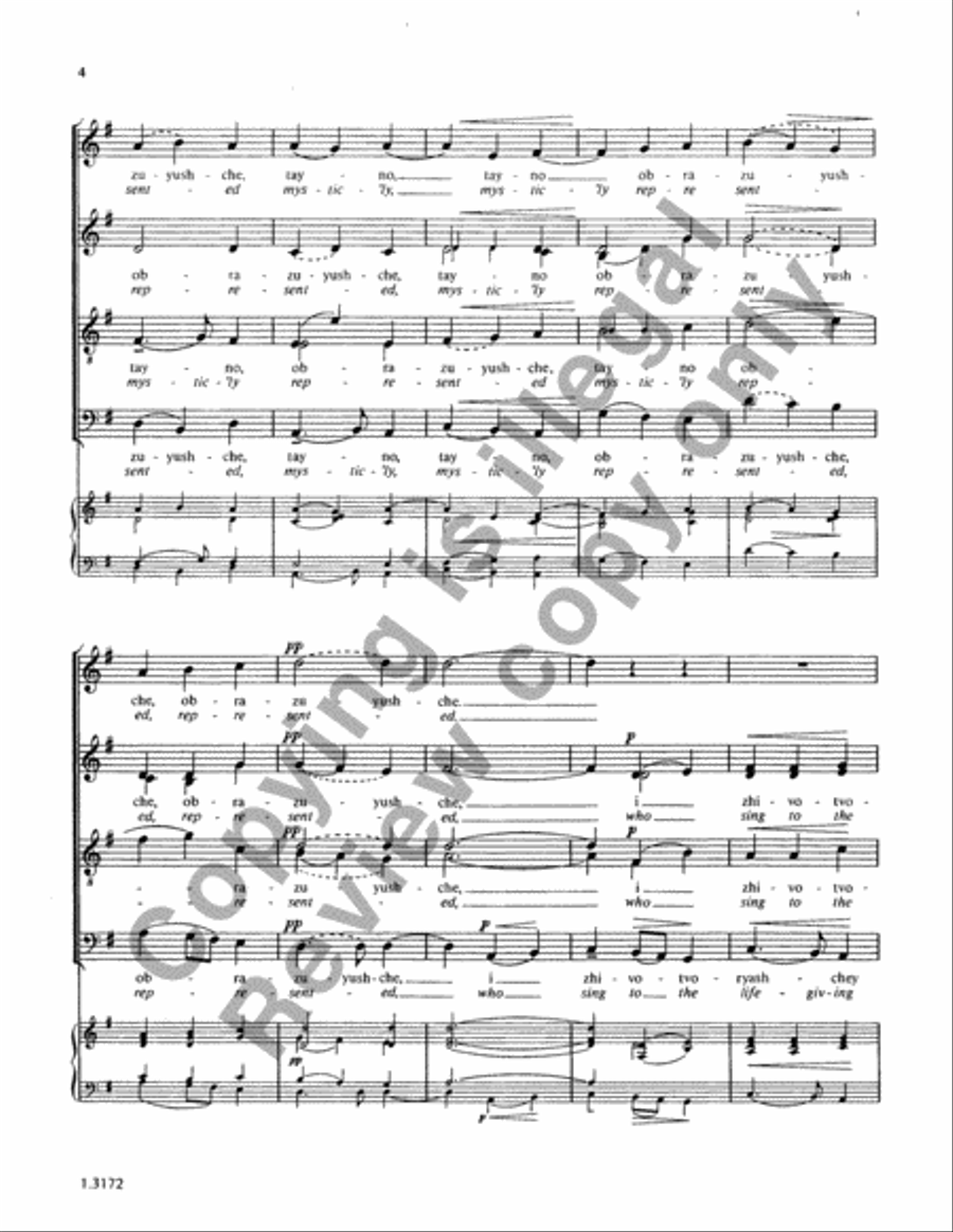 The Liturgy of St. John Chrysostom Divisi scores gallery preview page 3