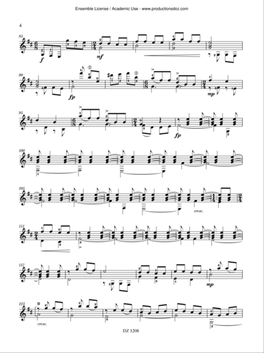 Sonatina Lauriana Classical Guitar scores gallery preview page 4