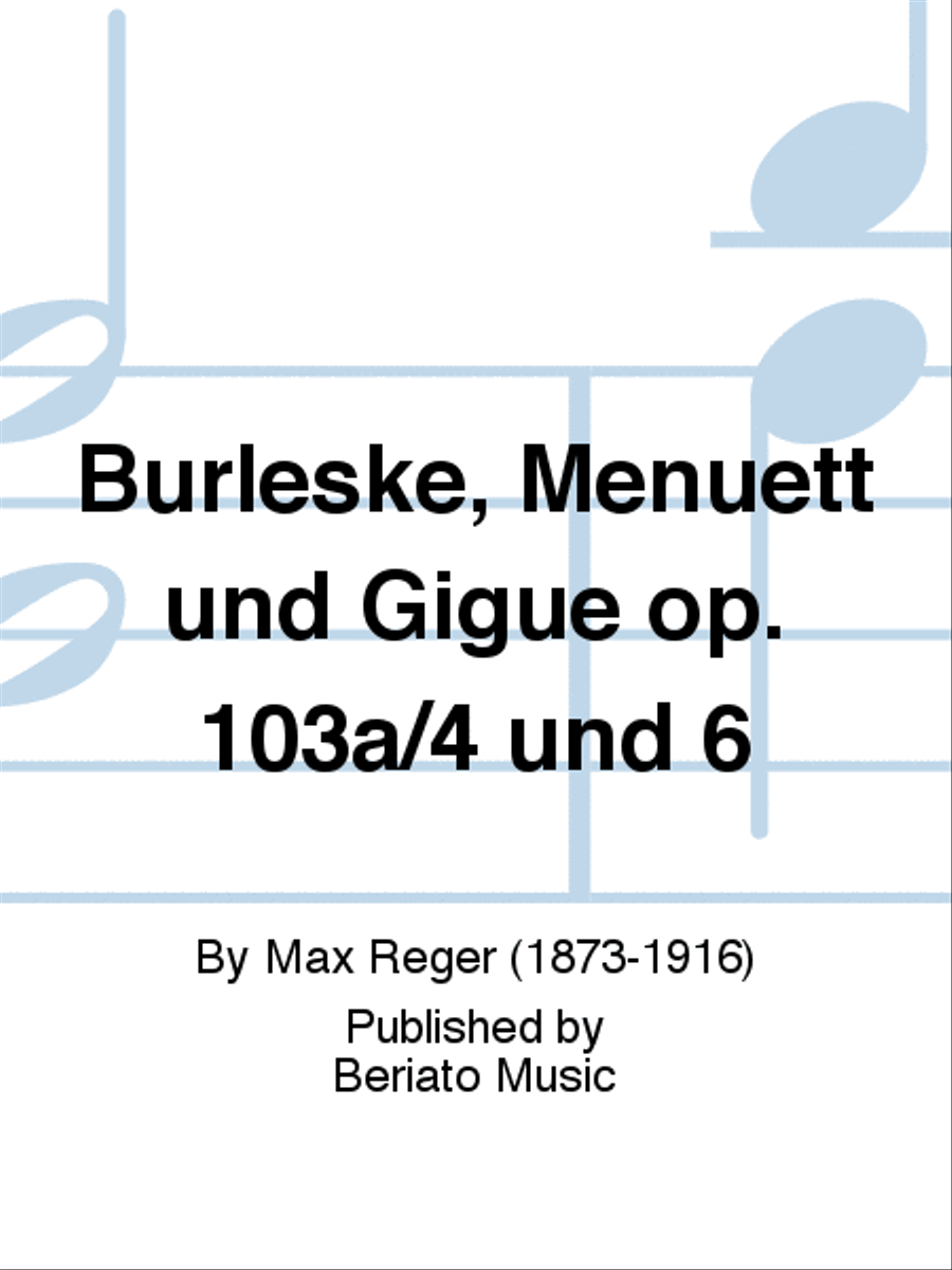 Burleske, Menuett und Gigue op. 103a/4 und 6 Flute Solo scores gallery preview page 1