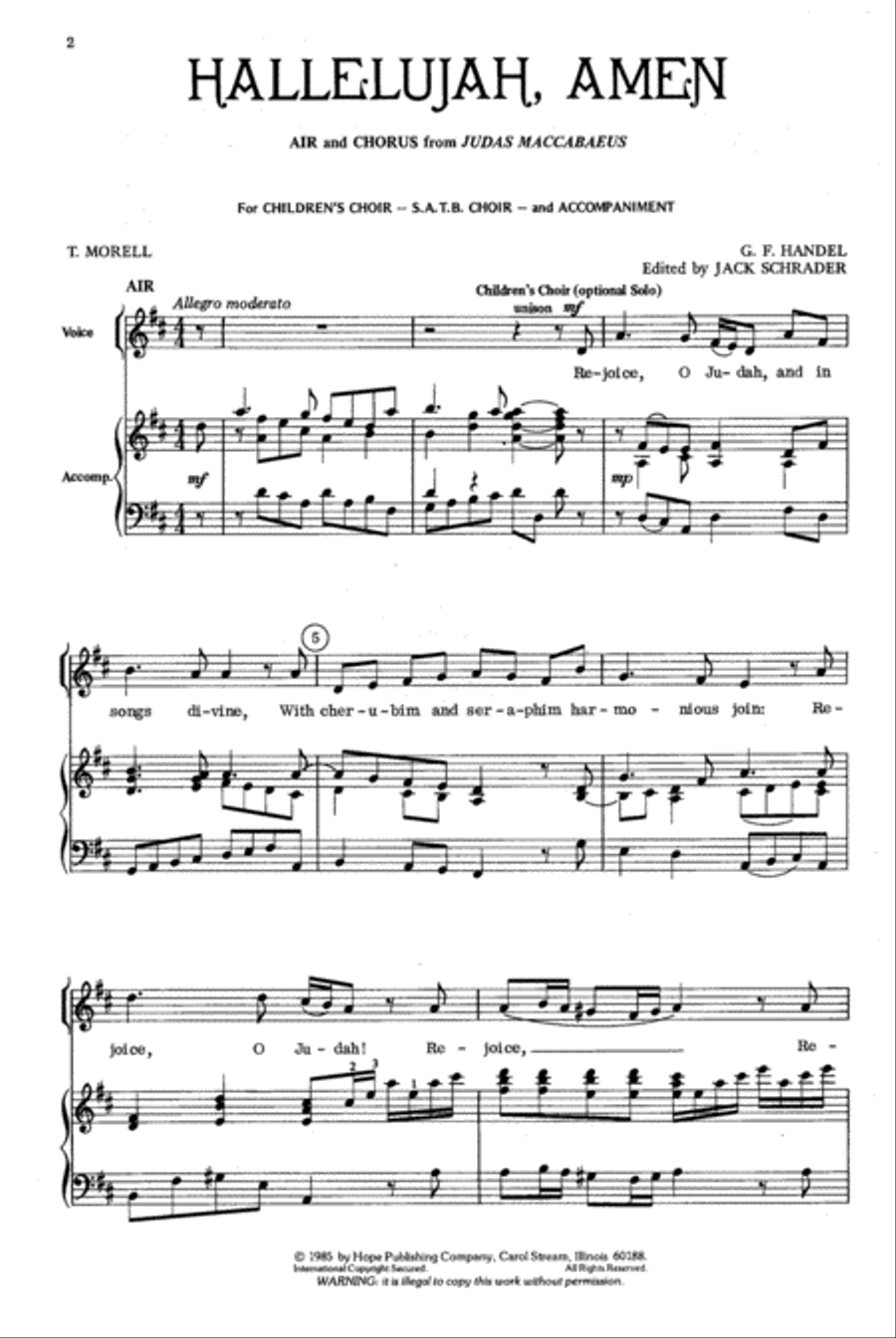Hallelujah Amen 4-Part scores gallery preview page 2