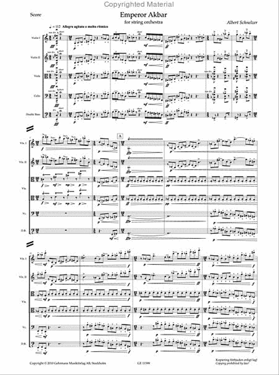 Emperor Akbar - Partitur String Orchestra scores gallery preview page 4