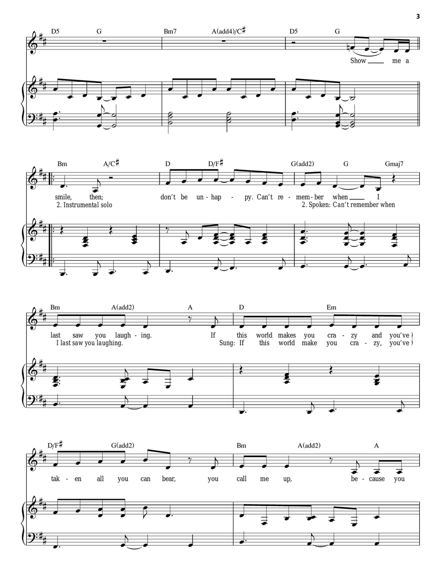 True Colors Piano, Vocal scores gallery preview page 3