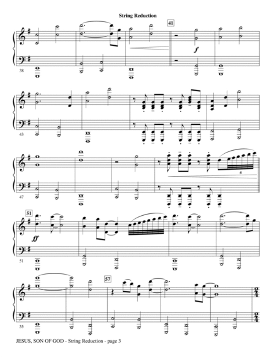 Jesus, Son Of God - Keyboard String Reduction Choir scores gallery preview page 3
