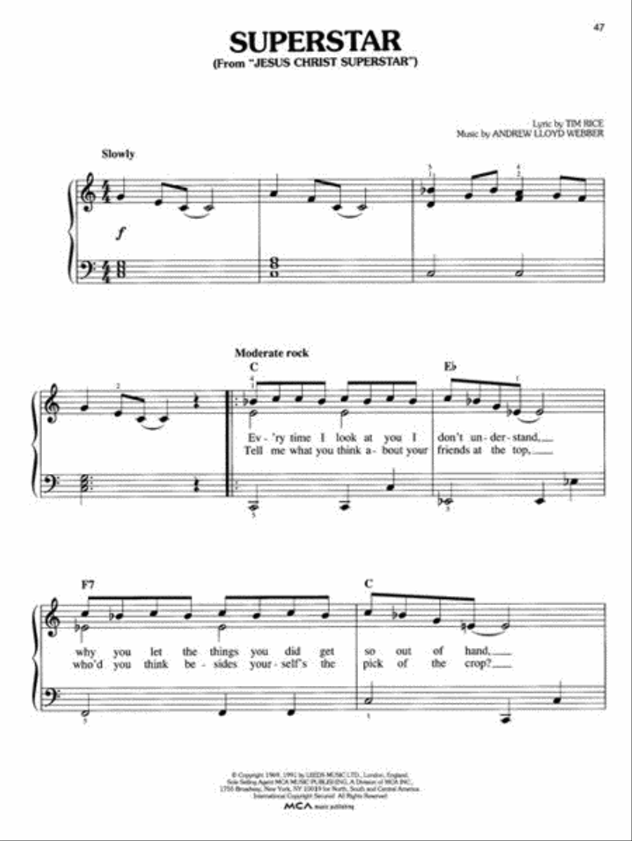 The Best of Andrew Lloyd Webber Piano scores gallery preview page 6